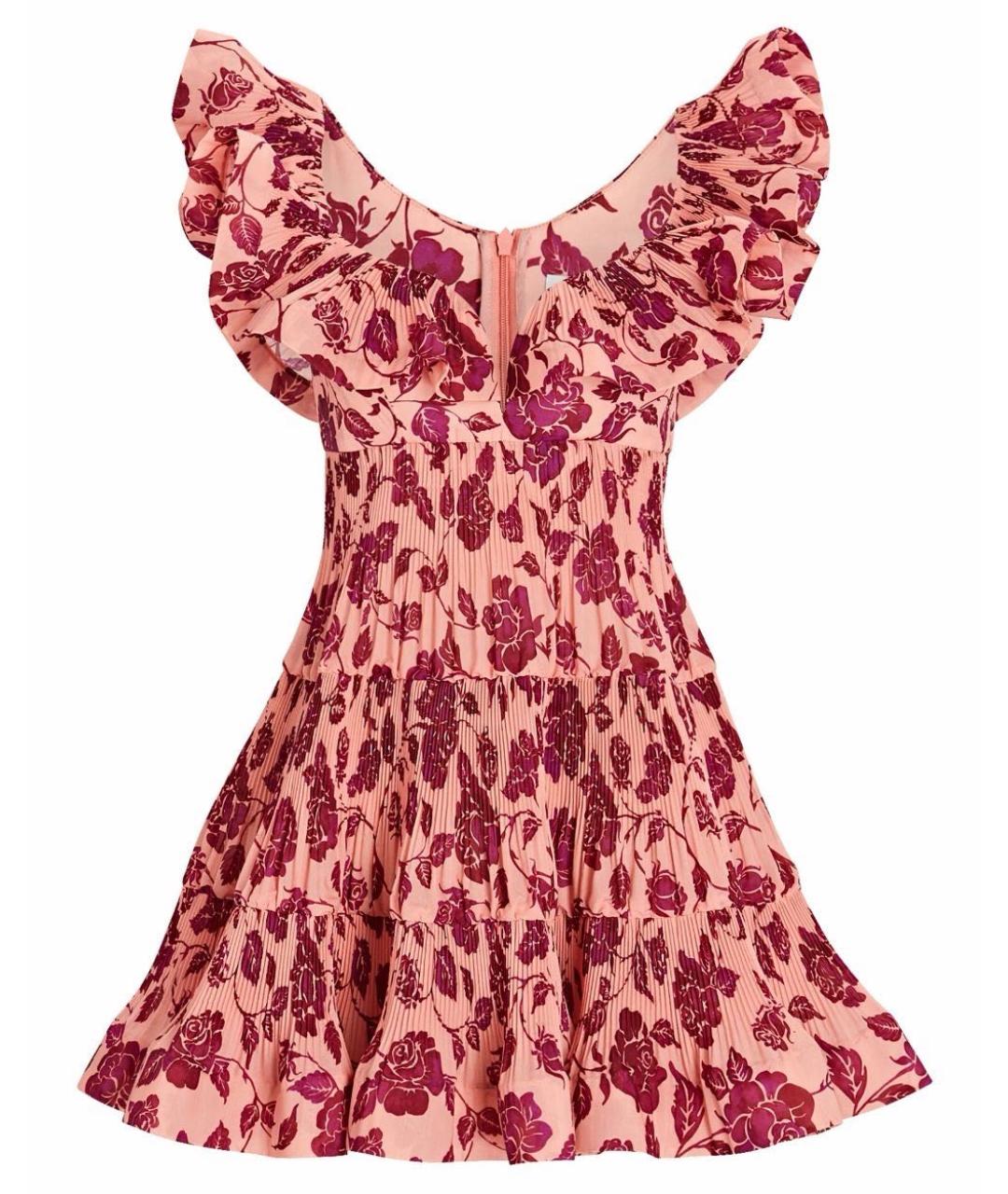 ZIMMERMANN Коралловое полиэстеровое повседневное платье, фото 7