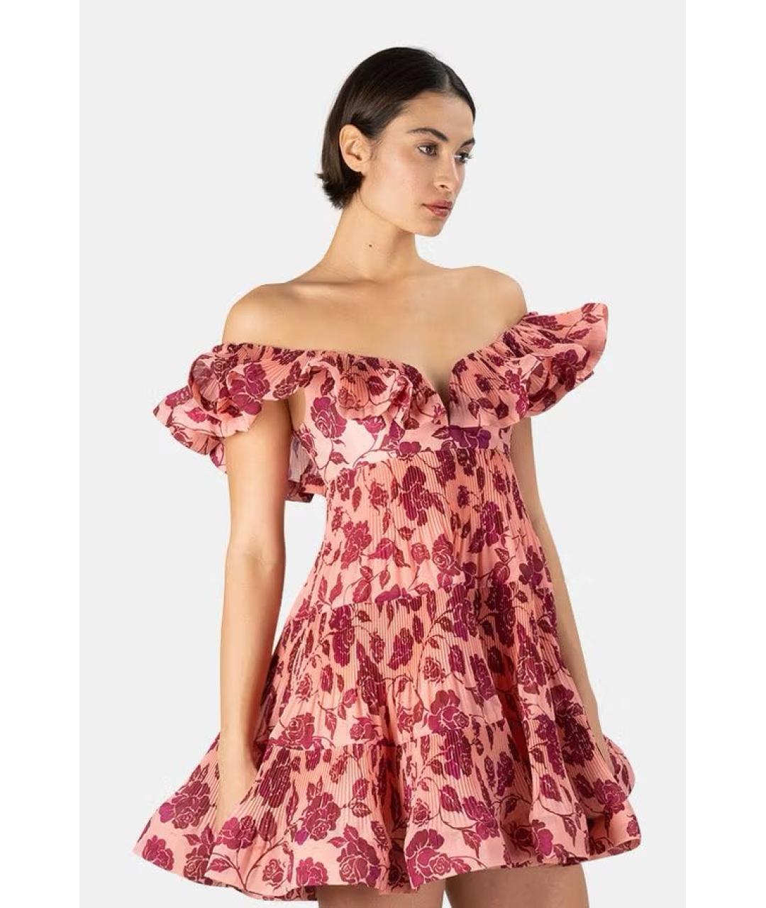 ZIMMERMANN Коралловое полиэстеровое повседневное платье, фото 5