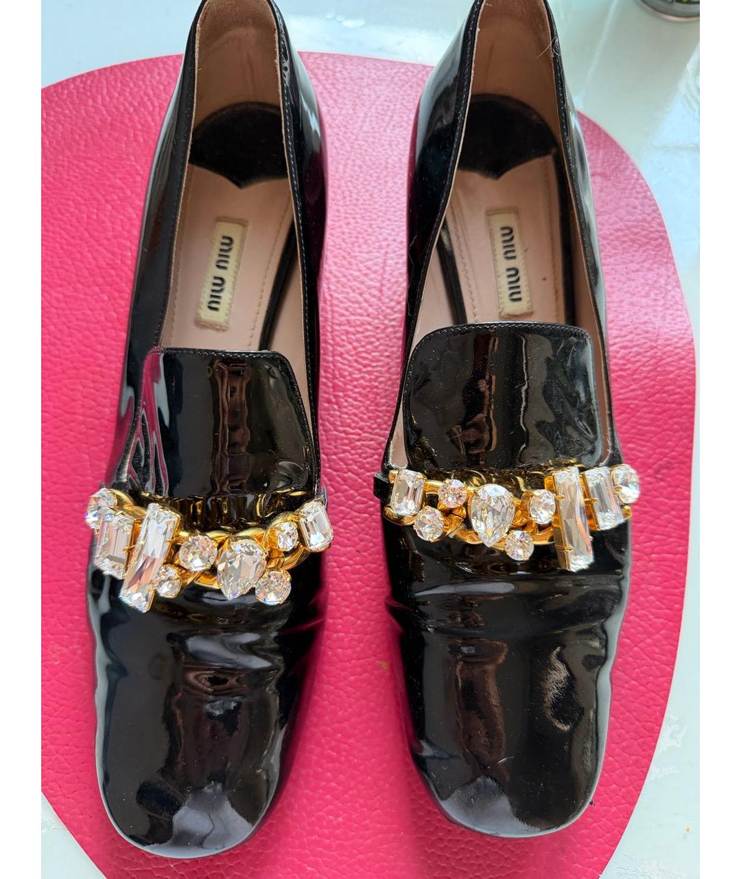 MIU MIU Черные туфли из лакированной кожи, фото 2