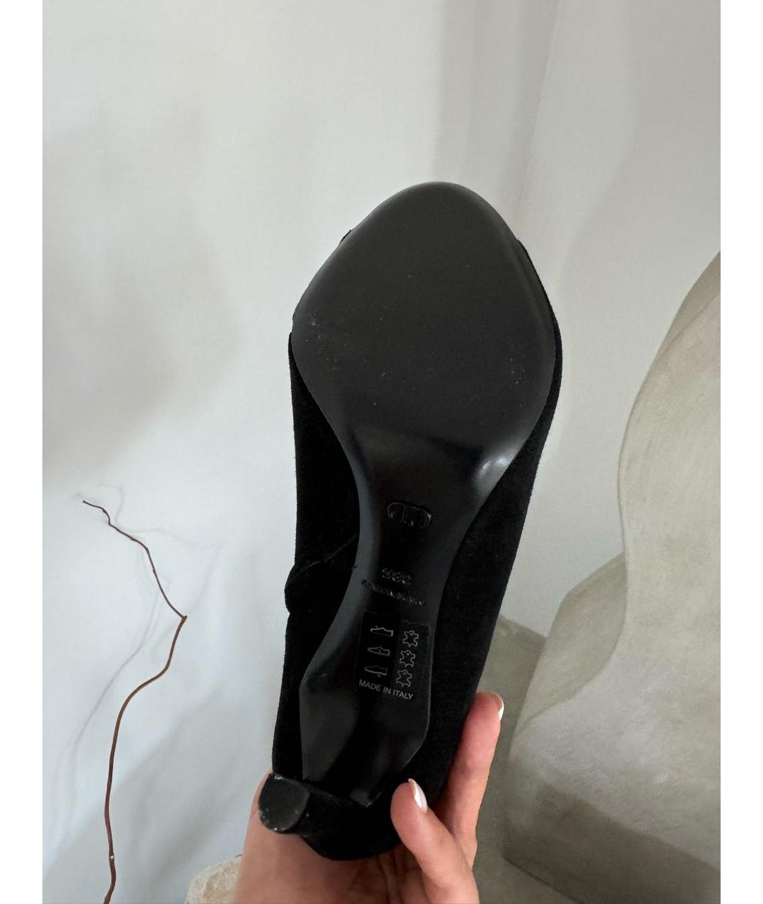 CHRISTIAN DIOR Черные замшевые ботильоны, фото 4