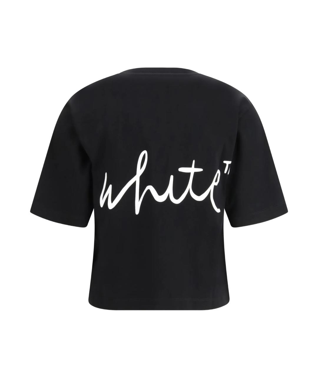 OFF-WHITE Черная хлопковая футболка, фото 3