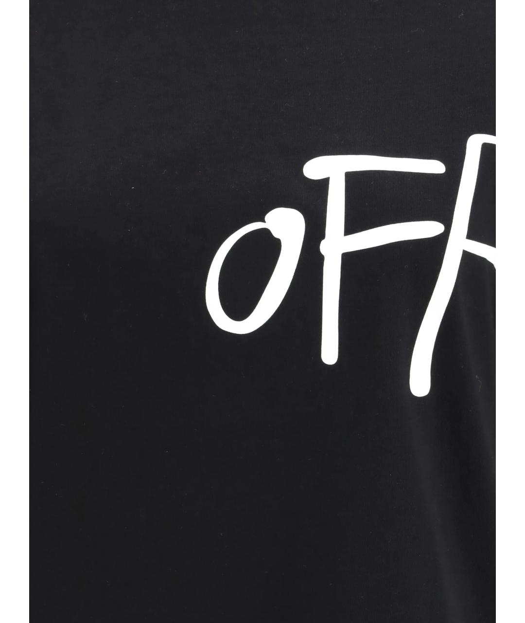 OFF-WHITE Черная хлопковая футболка, фото 2