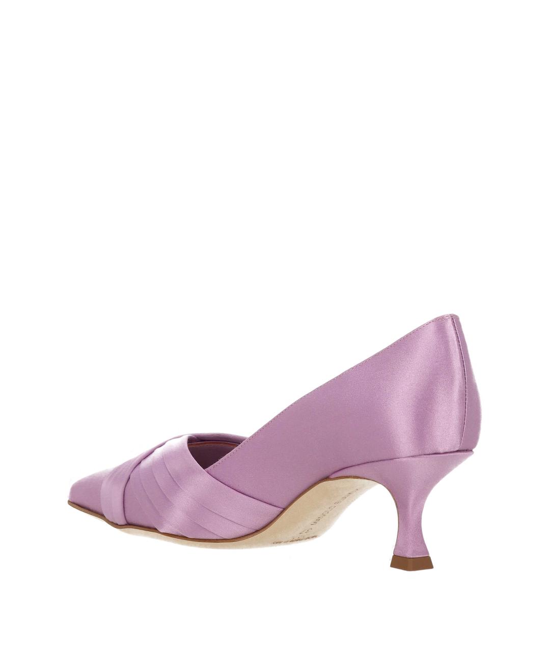 MANOLO BLAHNIK Фиолетовые текстильные туфли, фото 3