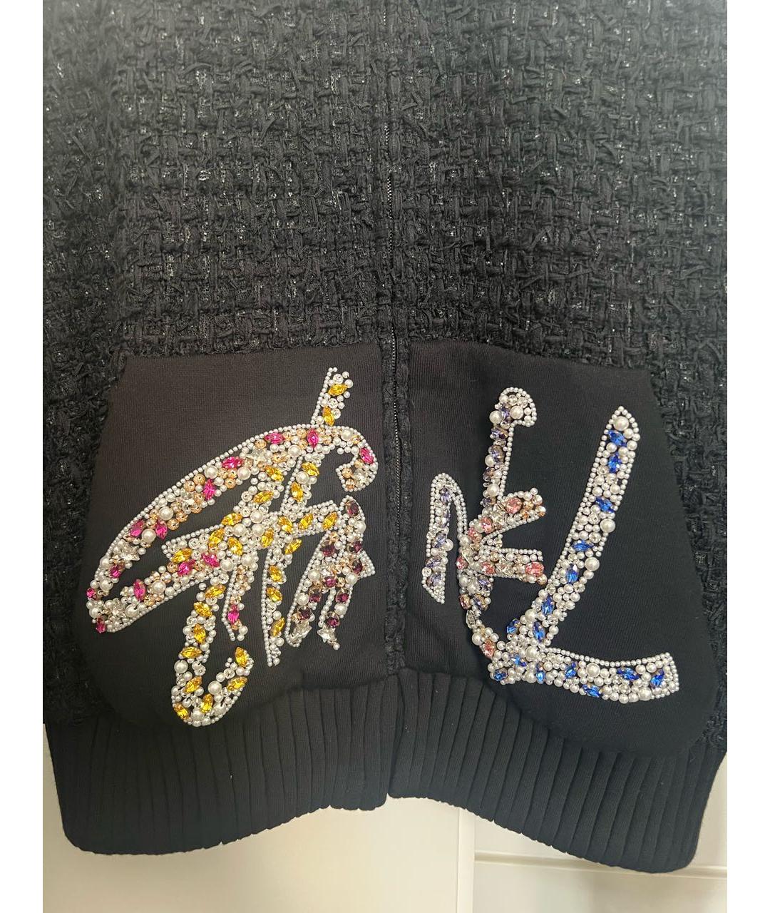 CHANEL Черная хлопковая куртка, фото 3