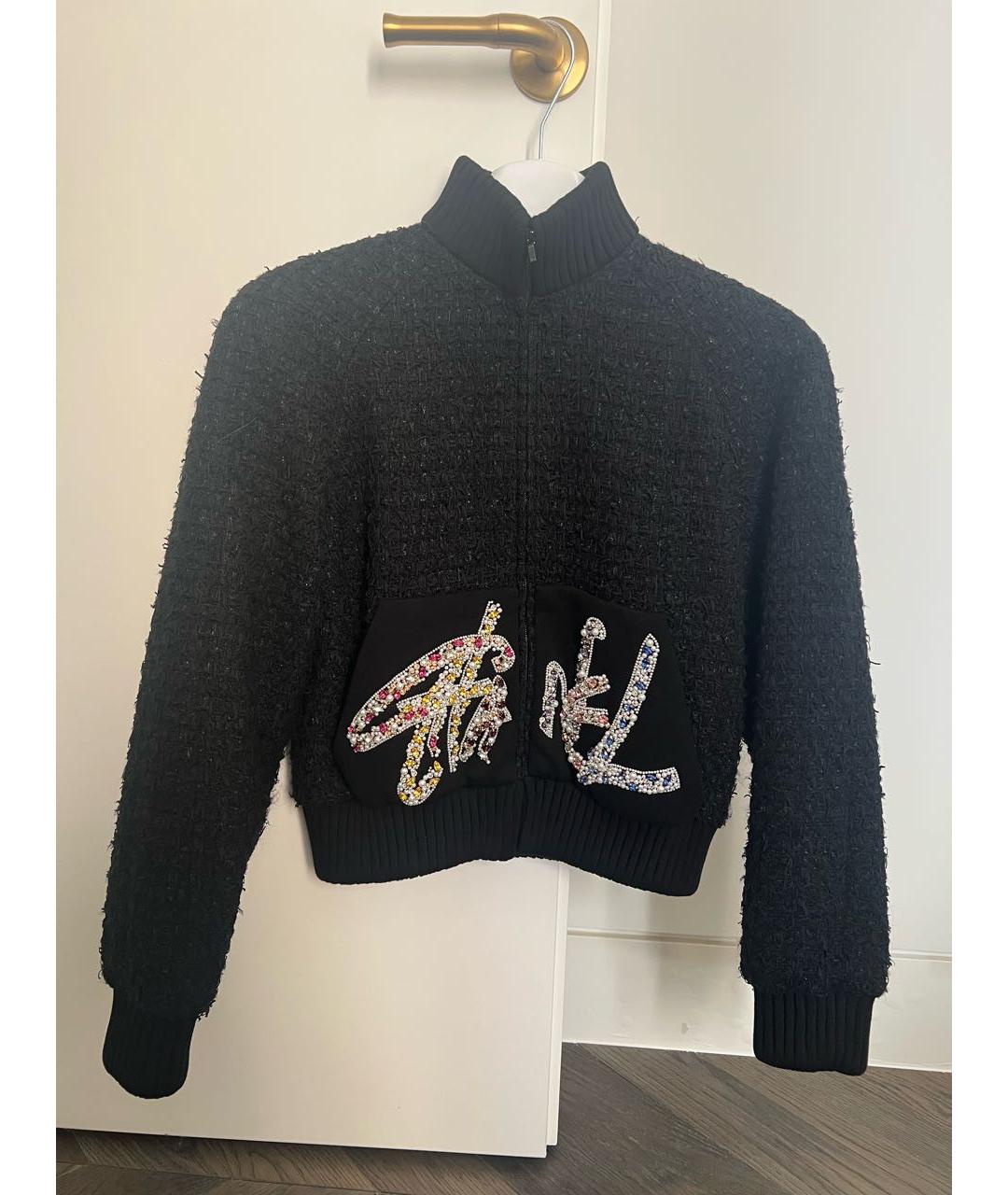 CHANEL Черная хлопковая куртка, фото 7