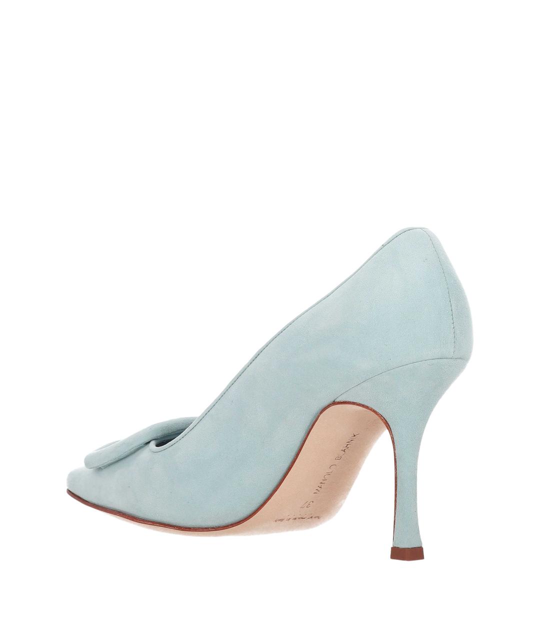 MANOLO BLAHNIK Голубые замшевые туфли, фото 3
