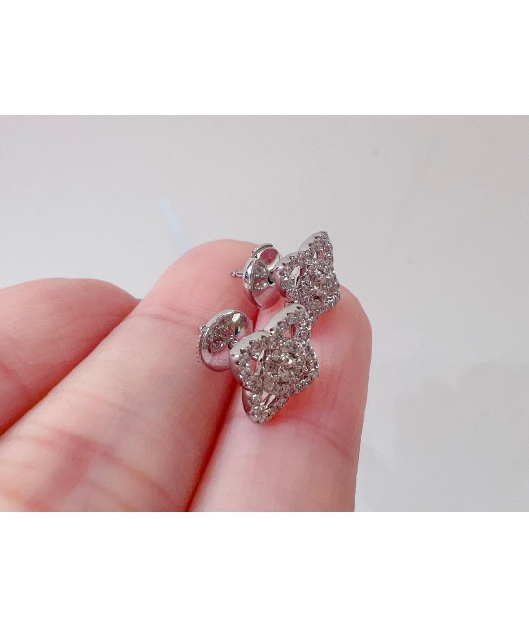 DE BEERS Серебряные серьги из белого золота, фото 6