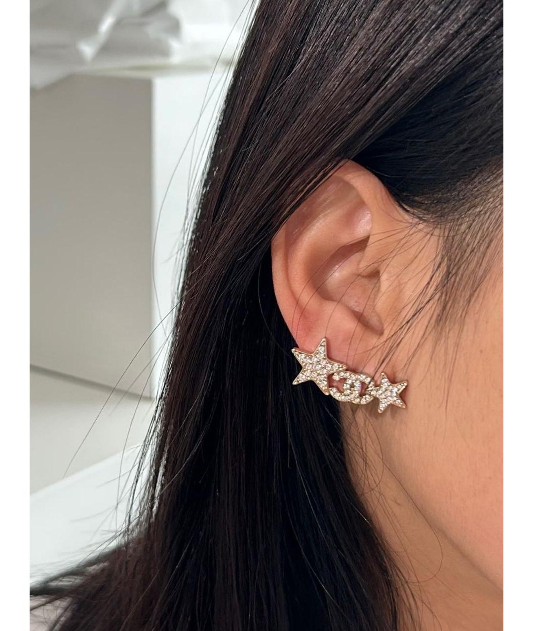 CHANEL Золотые серьги, фото 4