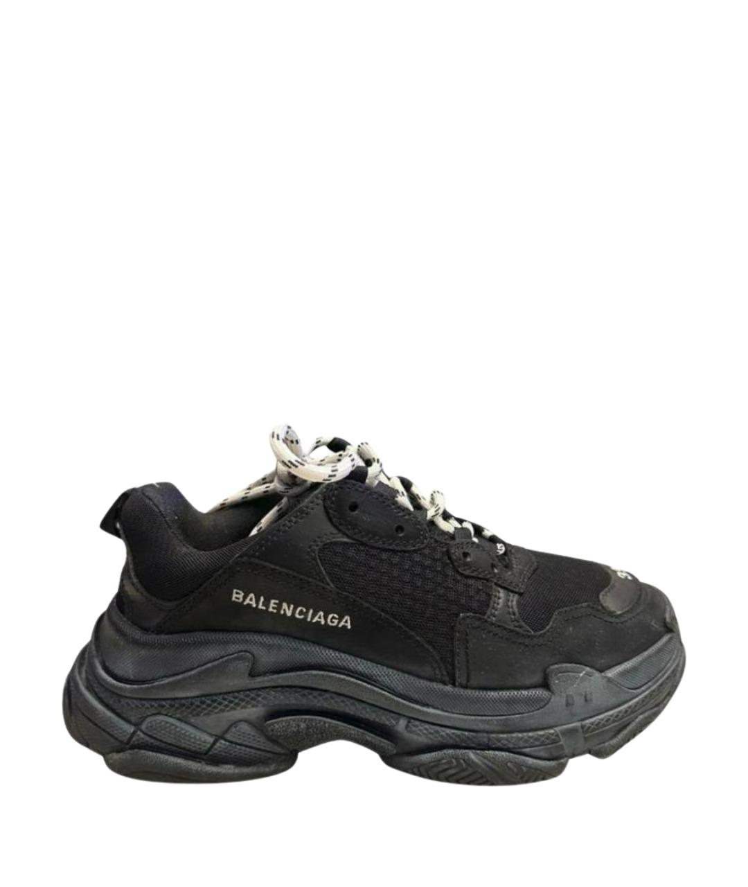 BALENCIAGA Черные текстильные кроссовки, фото 1