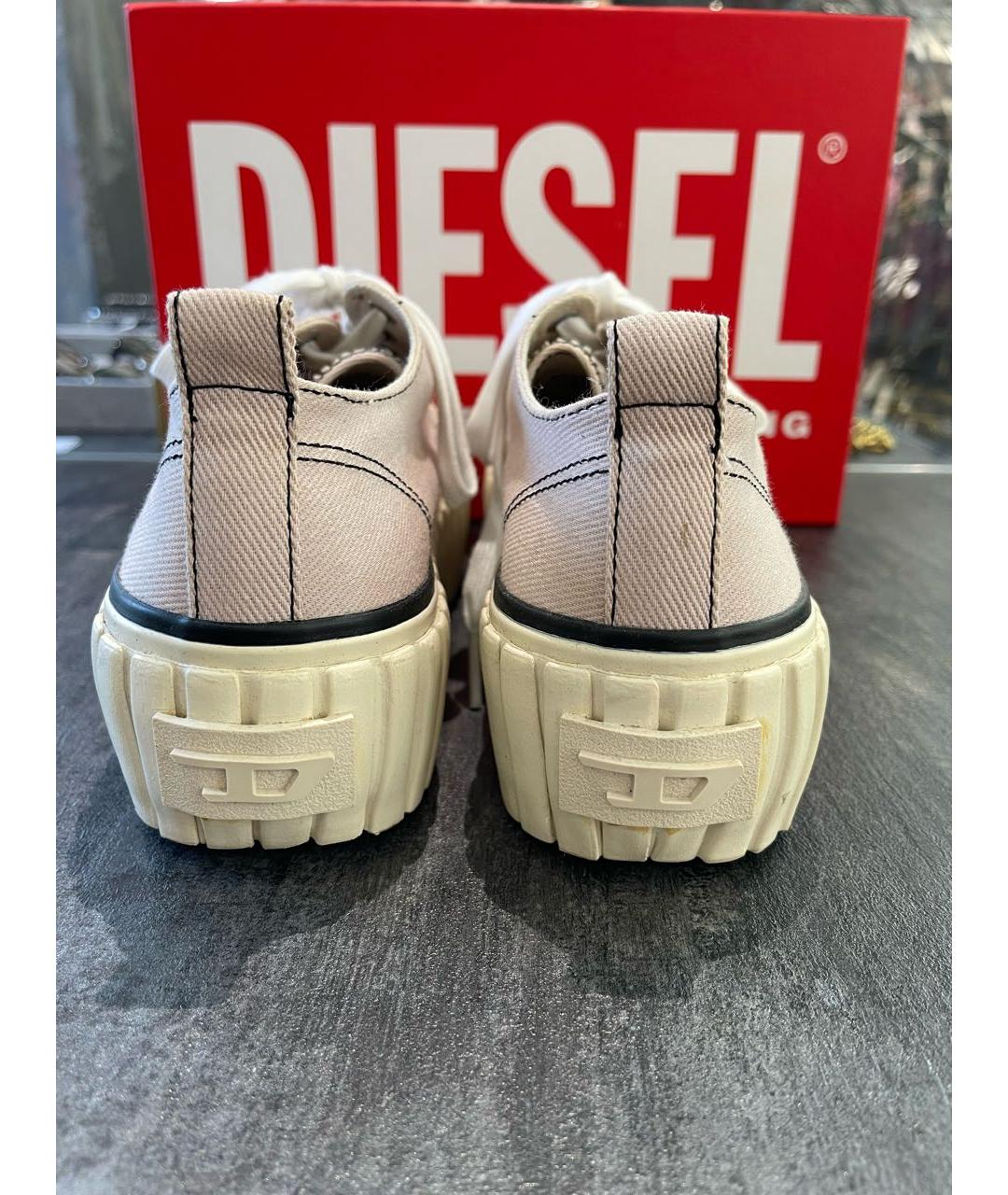 DIESEL Розовые текстильные кеды, фото 3