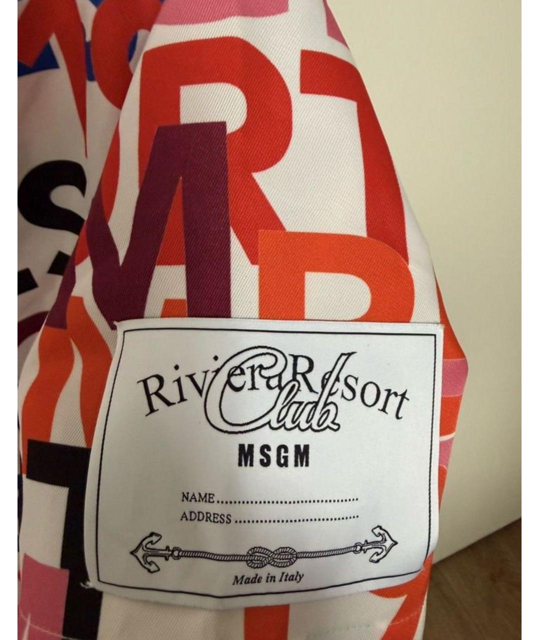 MSGM Мульти полиэстеровая футболка, фото 4