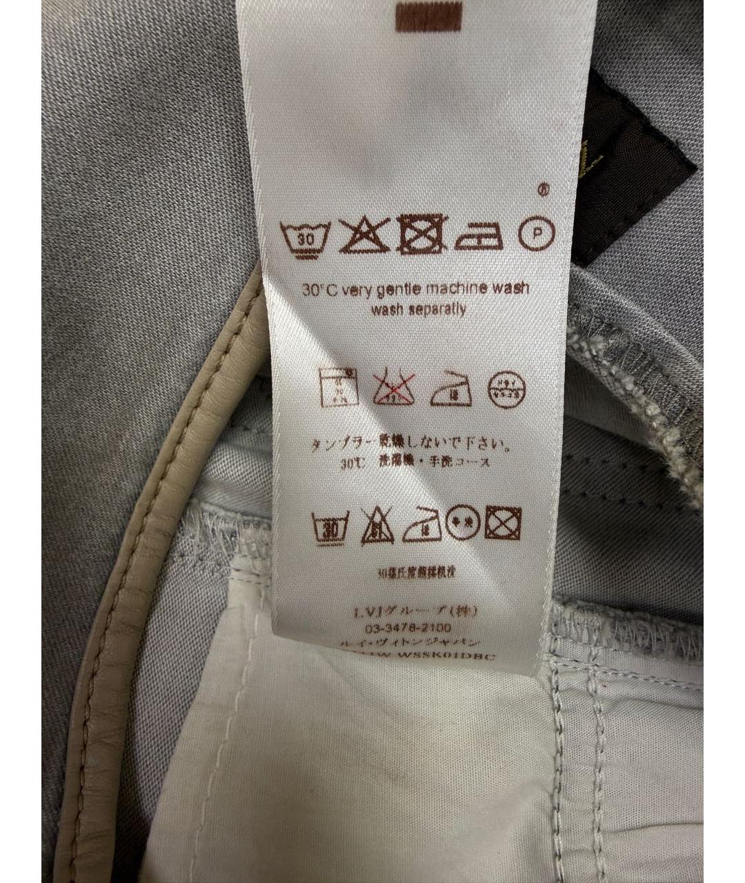 LOUIS VUITTON Серая деним юбка мини, фото 6