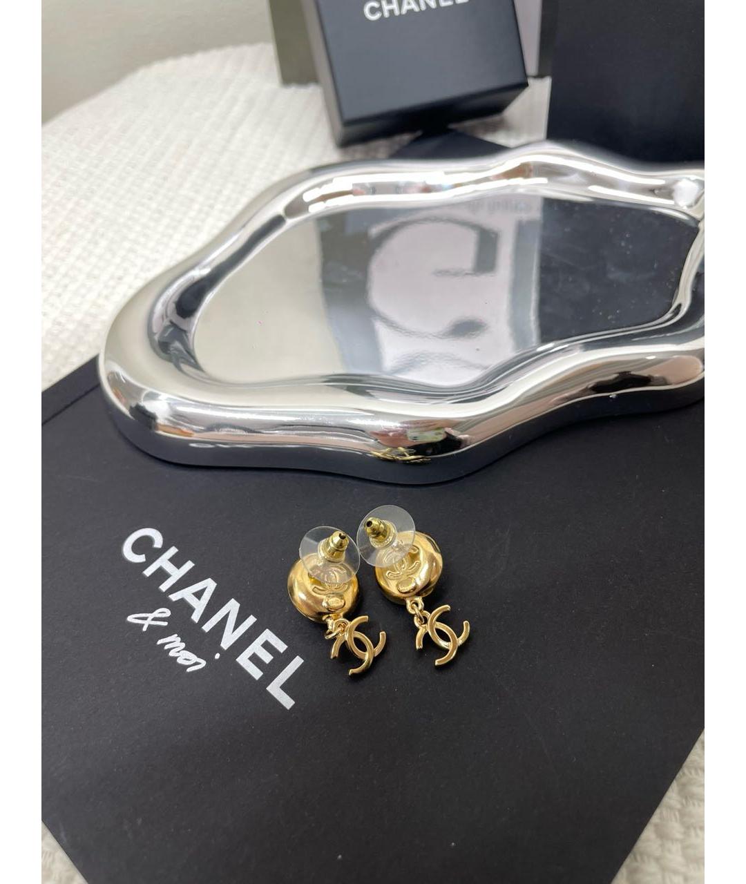 CHANEL Золотые серьги, фото 4