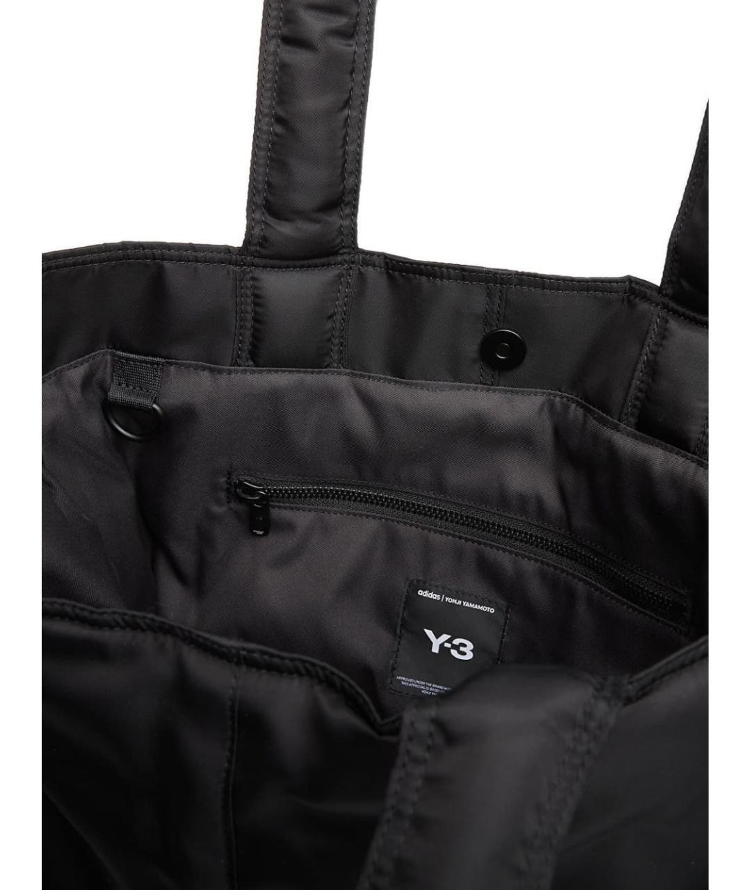 Y-3 Черная нейлоновая сумка на плечо, фото 4