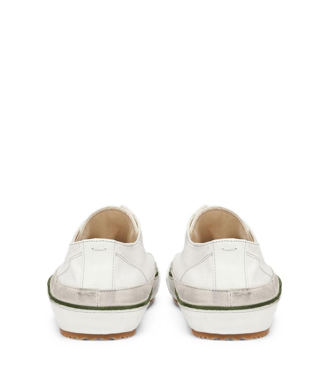 MAISON MARGIELA Белые текстильные низкие кроссовки / кеды, фото 7