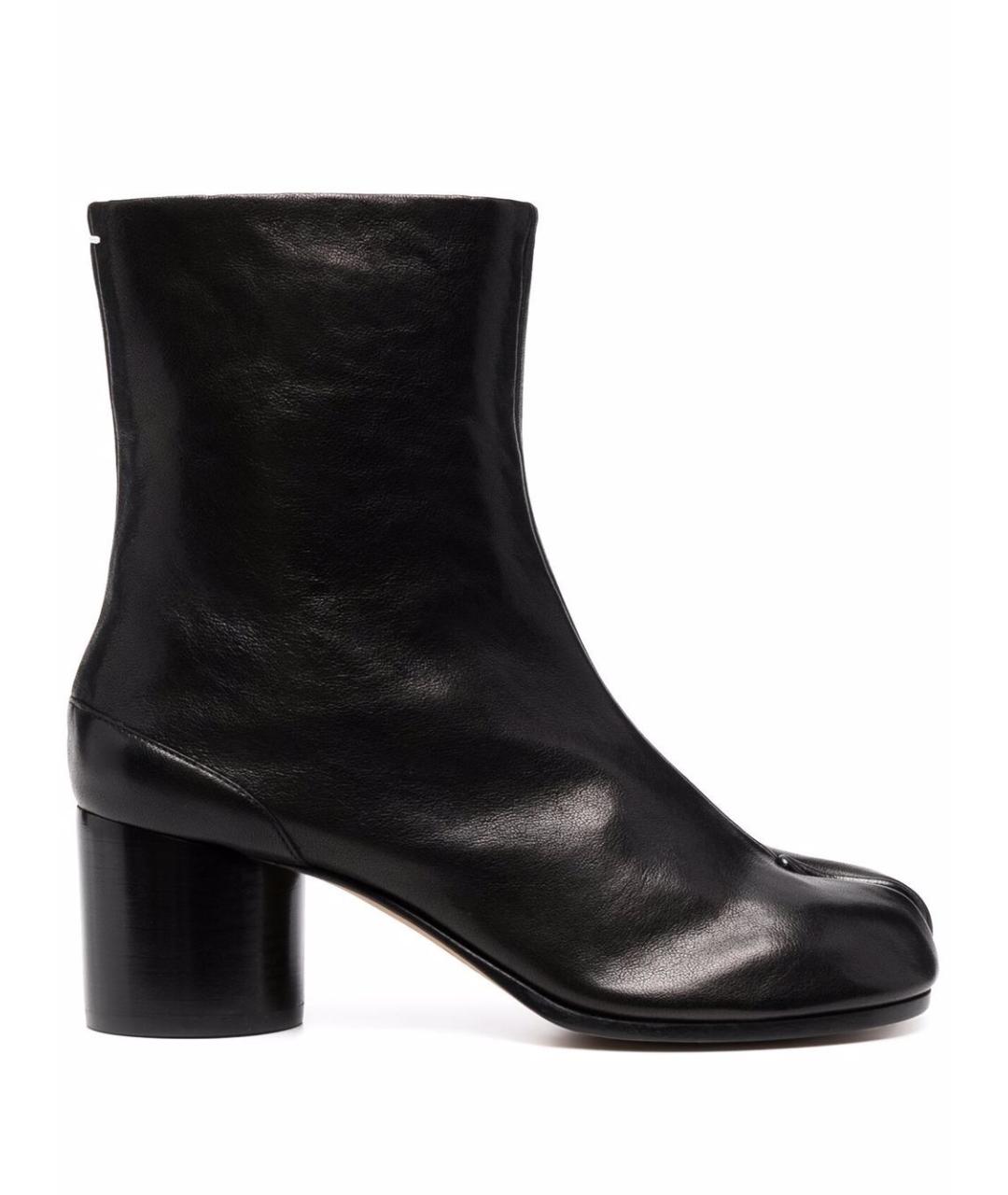 MAISON MARGIELA Черные кожаные ботильоны, фото 1