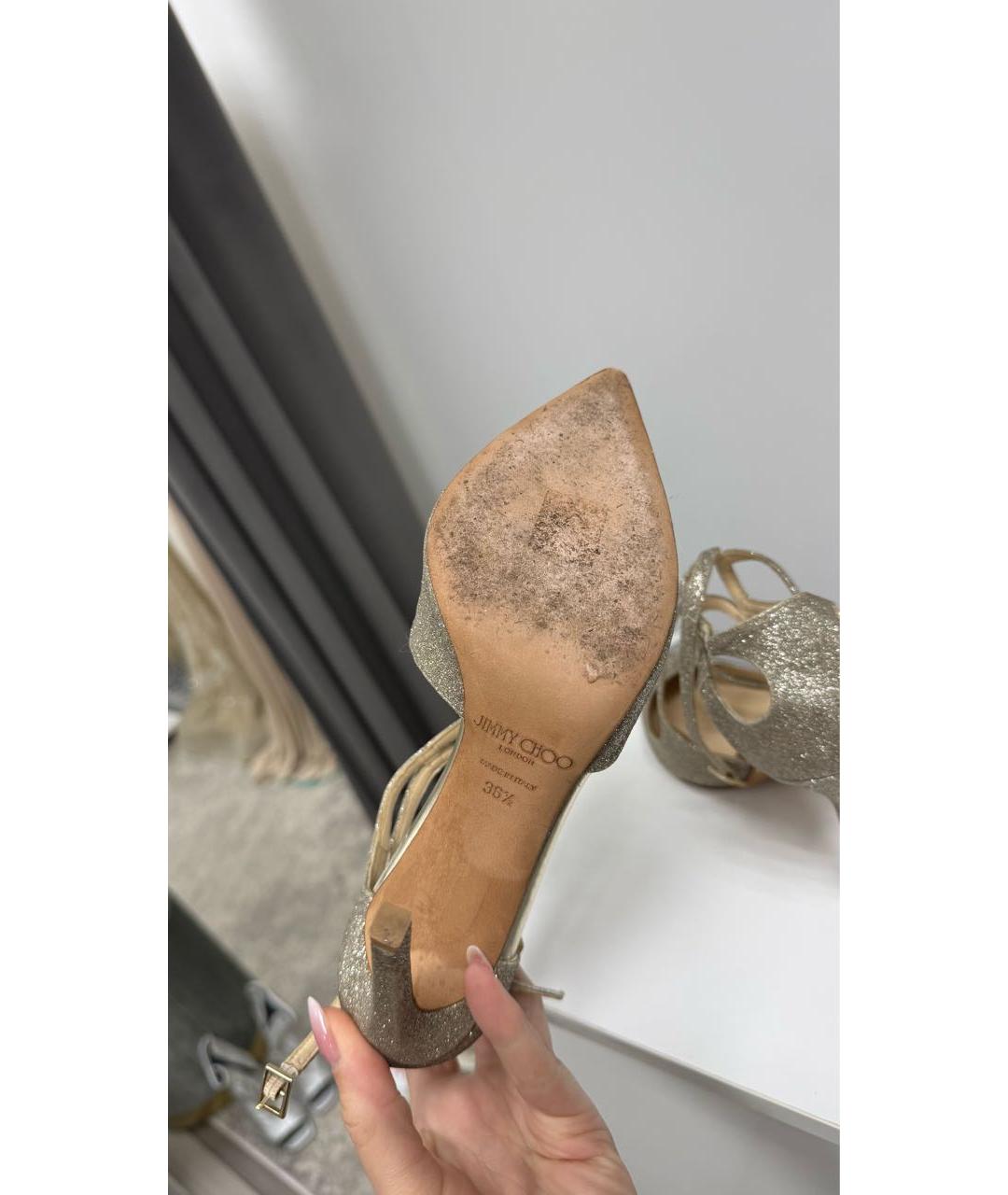 JIMMY CHOO Серебряные туфли, фото 5