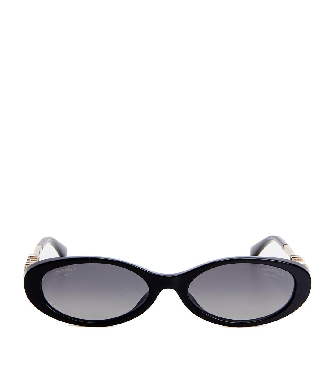 CHANEL Черные пластиковые солнцезащитные очки, фото 1
