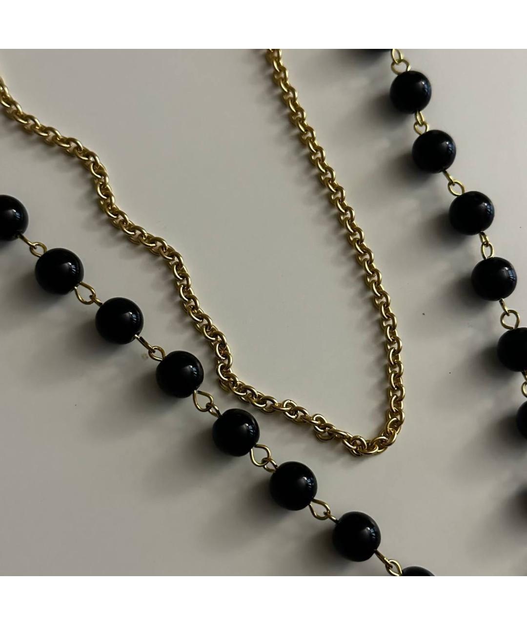 DOLCE&GABBANA Черное колье из желтого золота, фото 4