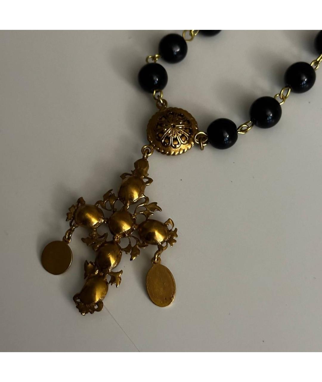 DOLCE&GABBANA Черное колье из желтого золота, фото 5