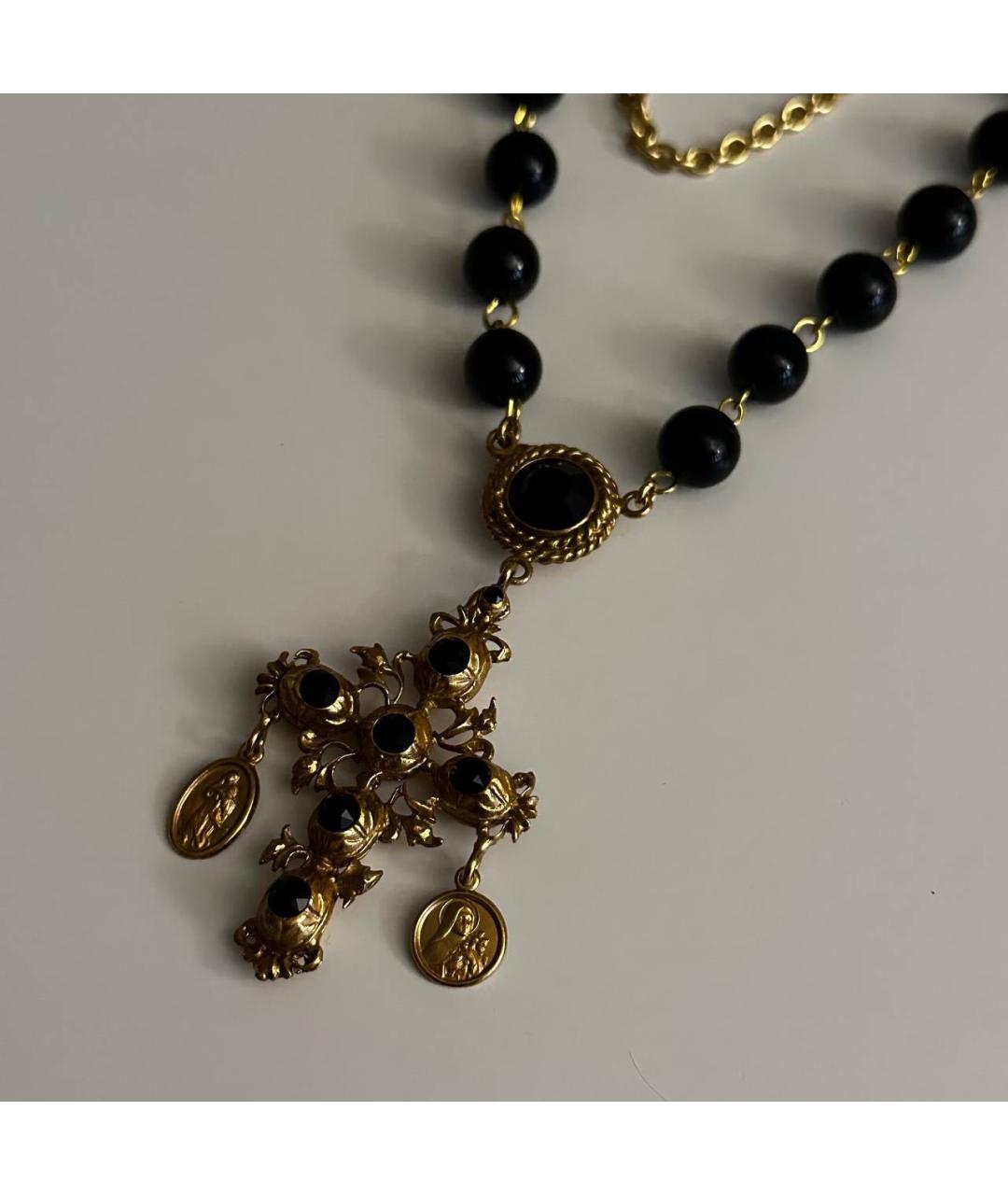 DOLCE&GABBANA Черное колье из желтого золота, фото 2