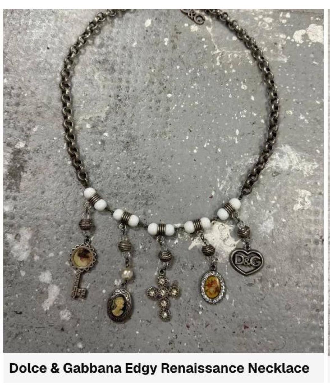 DOLCE&GABBANA Черная металлическая цепочка/подвеска, фото 6