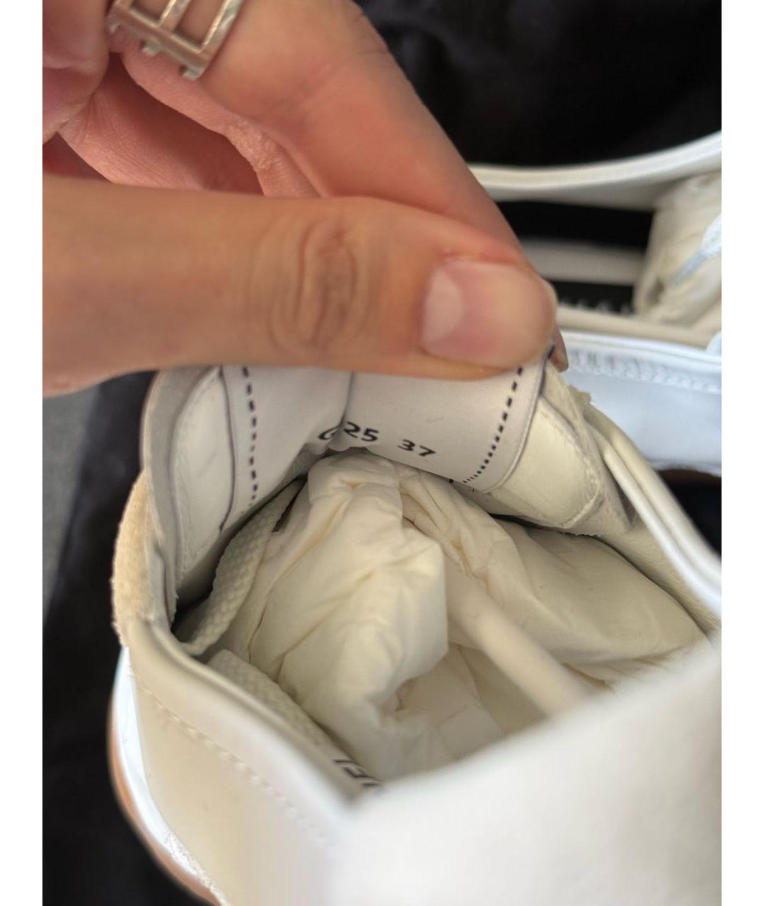 CHANEL Белые кожаные кеды, фото 5