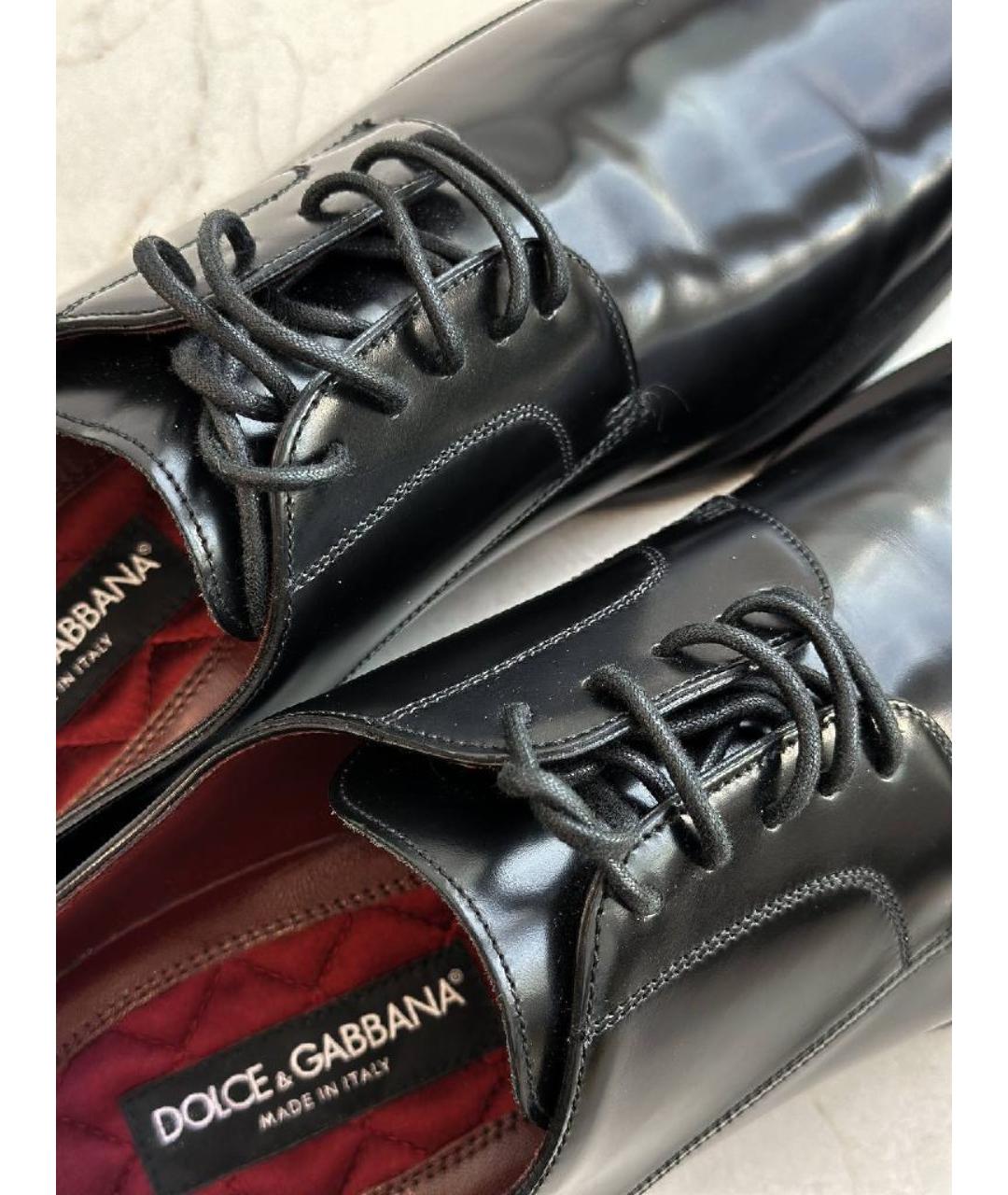 DOLCE&GABBANA Черные туфли из лакированной кожи, фото 3