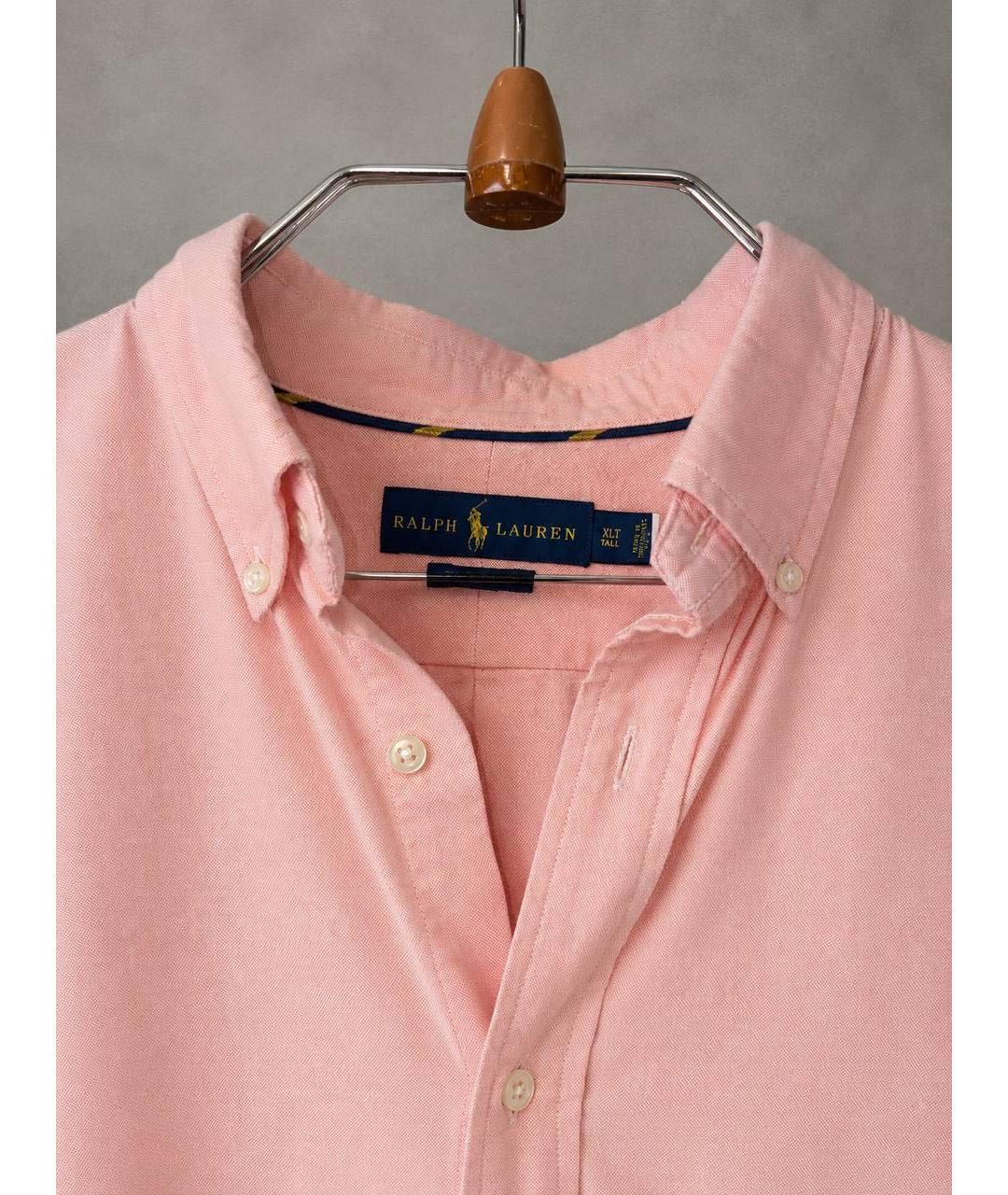 RALPH LAUREN Розовая хлопковая классическая рубашка, фото 3
