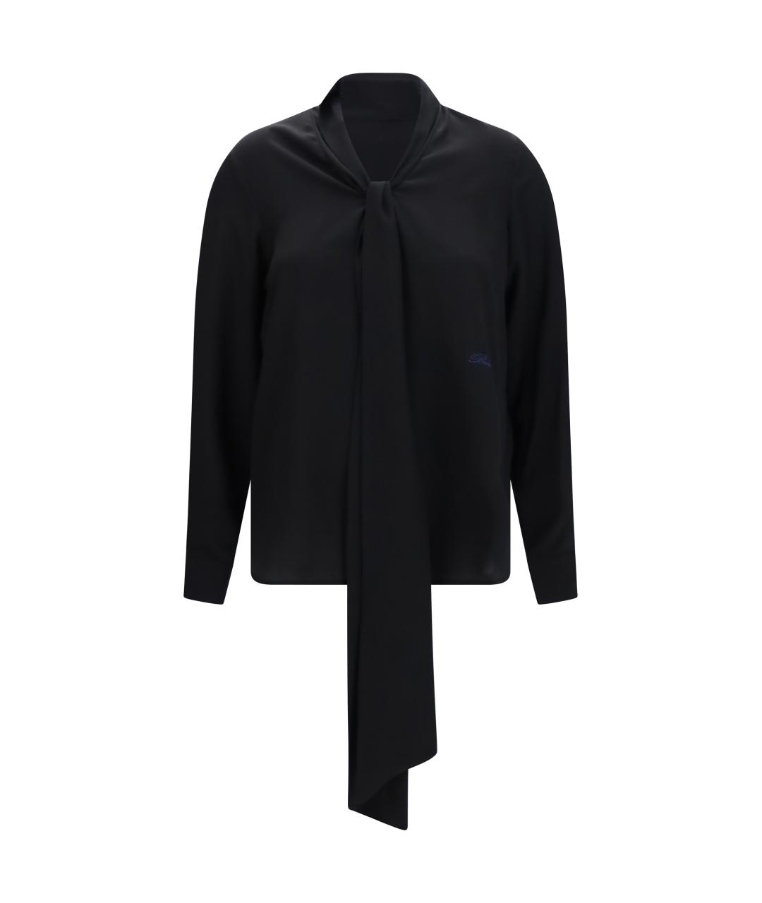 BURBERRY Черная шелковая блузы, фото 1