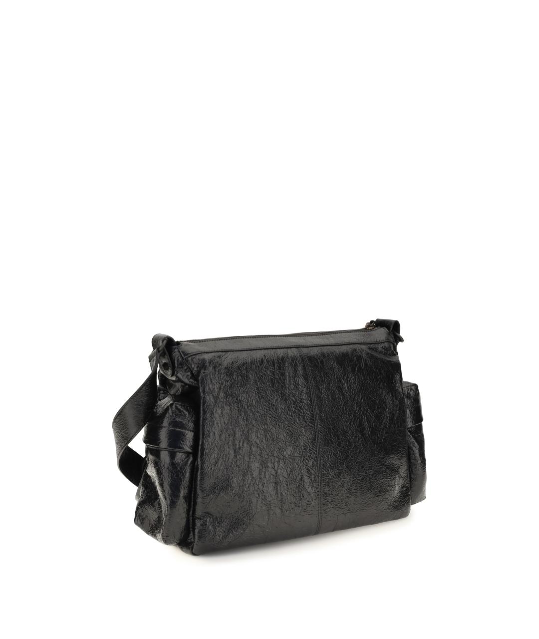 BALENCIAGA Черная кожаная сумка на плечо, фото 3