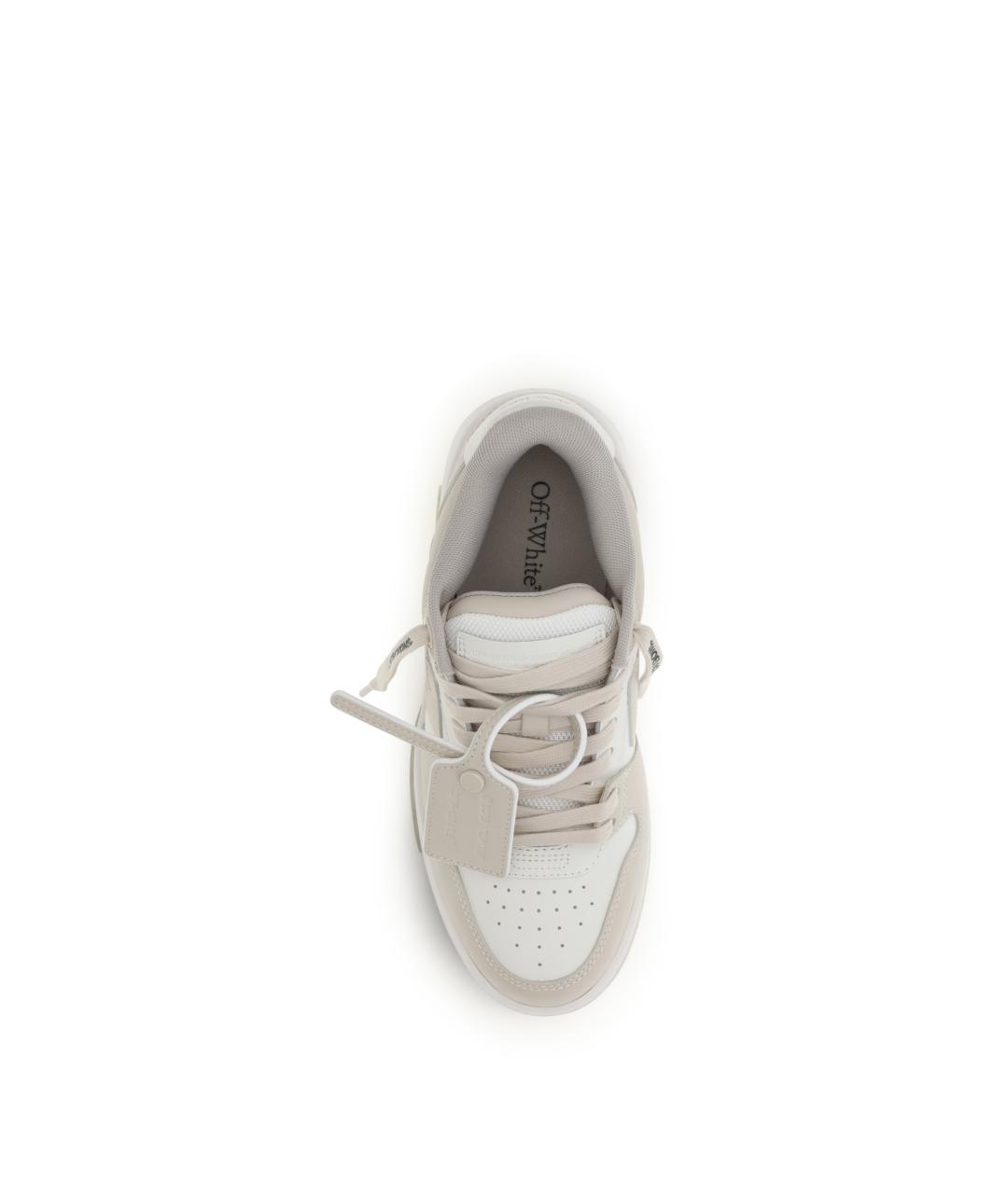 OFF-WHITE Белые кожаные кроссовки, фото 4