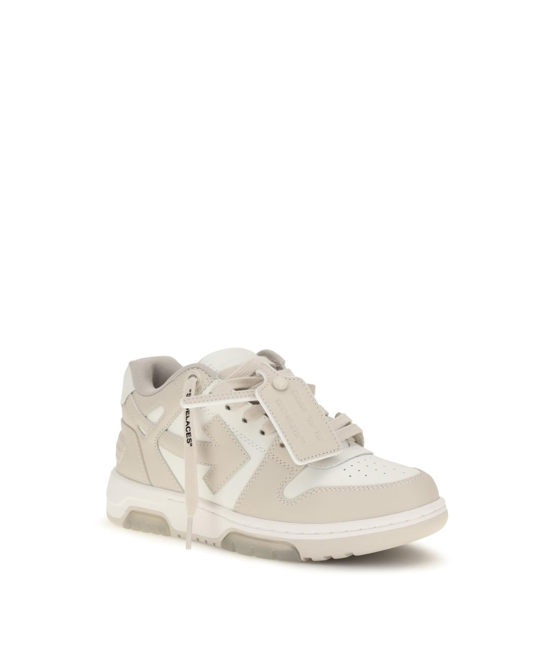 OFF-WHITE Белые кожаные кроссовки, фото 2