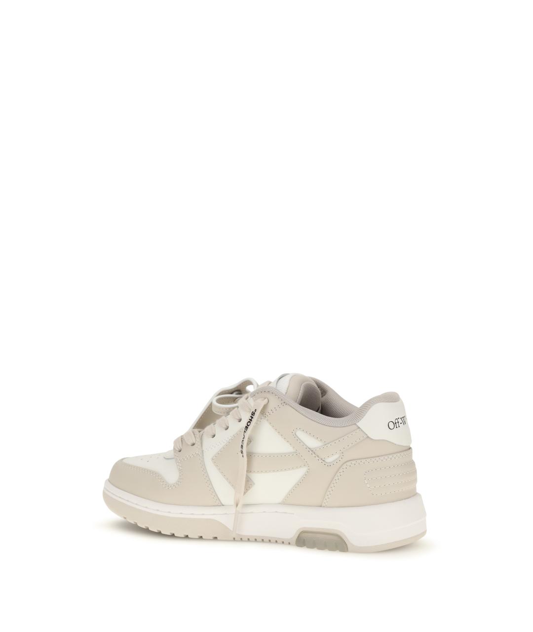 OFF-WHITE Белые кожаные кроссовки, фото 3