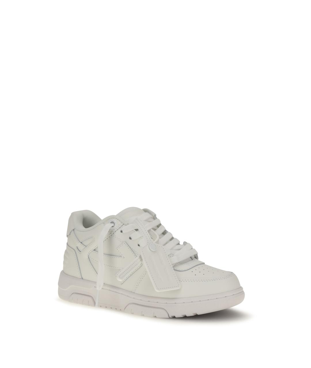 OFF-WHITE Белые кожаные кроссовки, фото 2