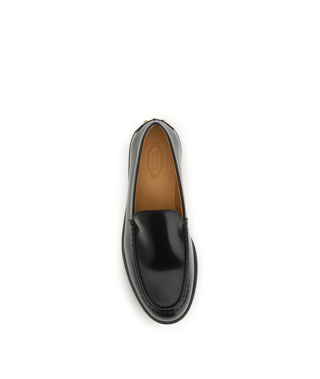 TOD'S Черные кожаные лоферы, фото 4