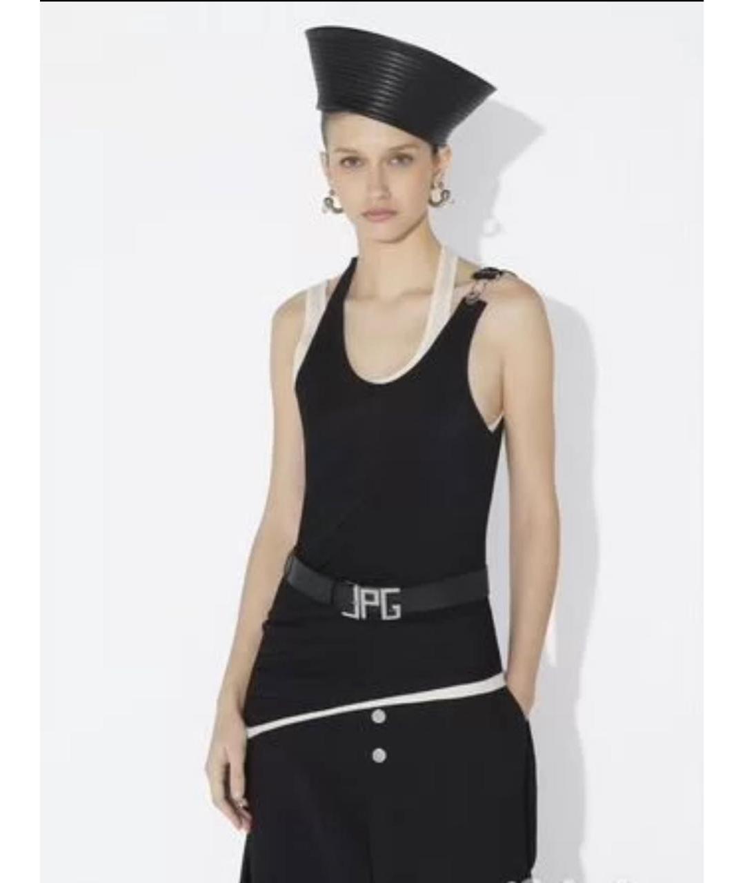 JEAN PAUL GAULTIER Черная хлопковая майка, фото 3