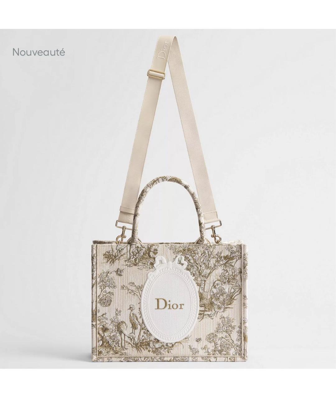CHRISTIAN DIOR Бежевая сумка тоут, фото 2