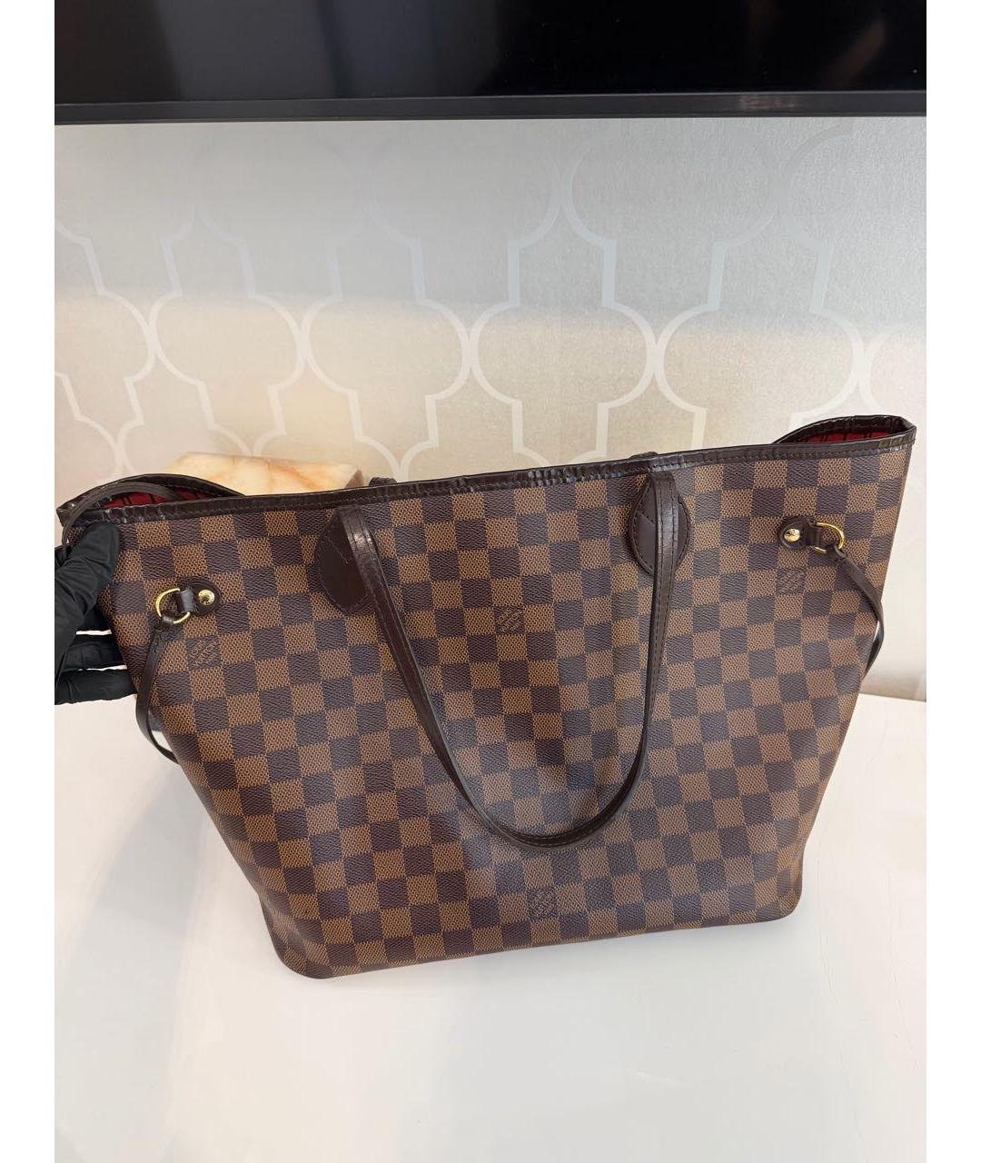 LOUIS VUITTON Коричневая сумка тоут, фото 8