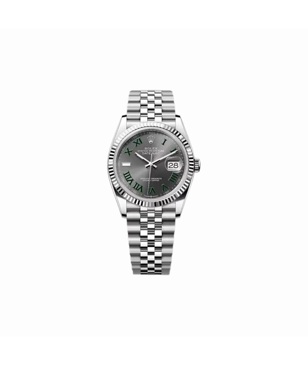 ROLEX Серые часы из белого золота, фото 4