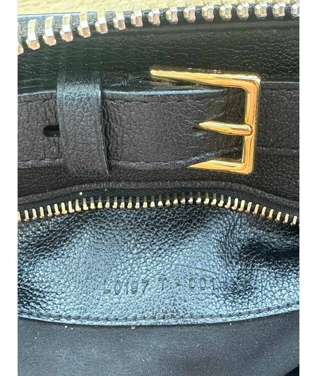 TOM FORD Черная кожаная сумка тоут, фото 4