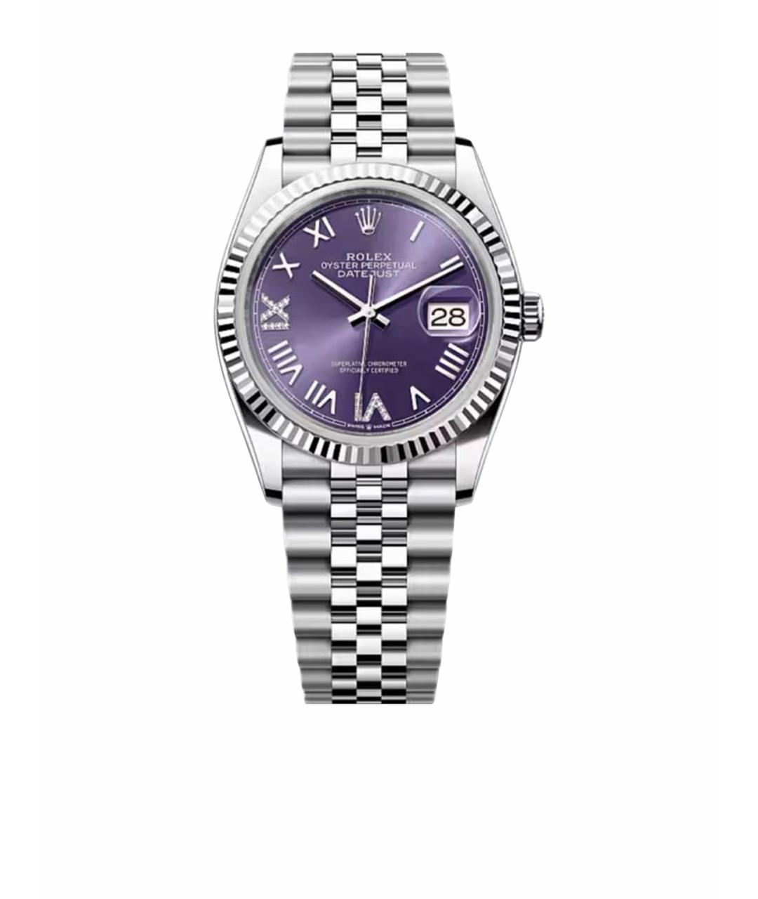 ROLEX Фиолетовые часы из белого золота, фото 1