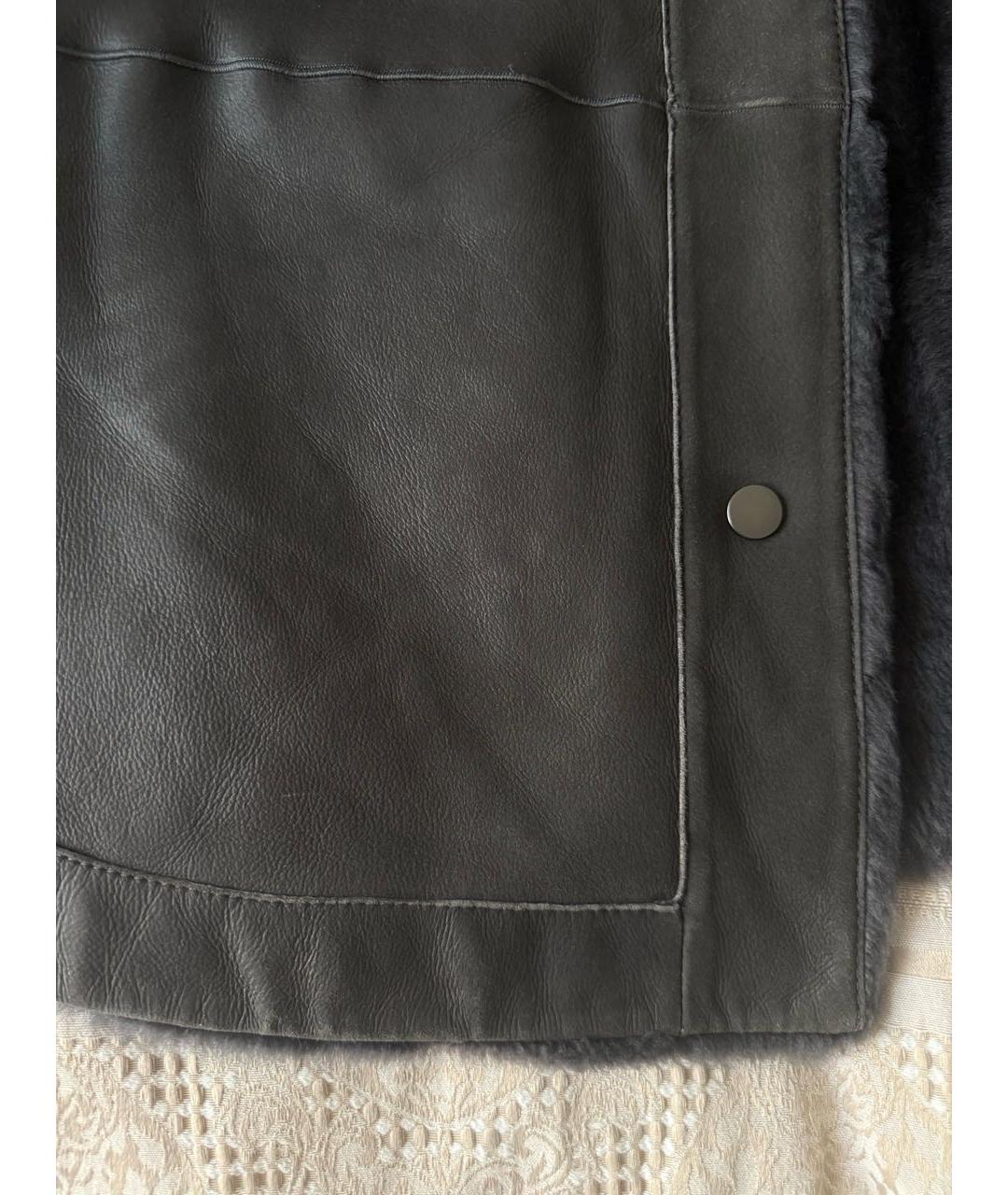 BRUNELLO CUCINELLI Коричневая кожаная дубленка, фото 6
