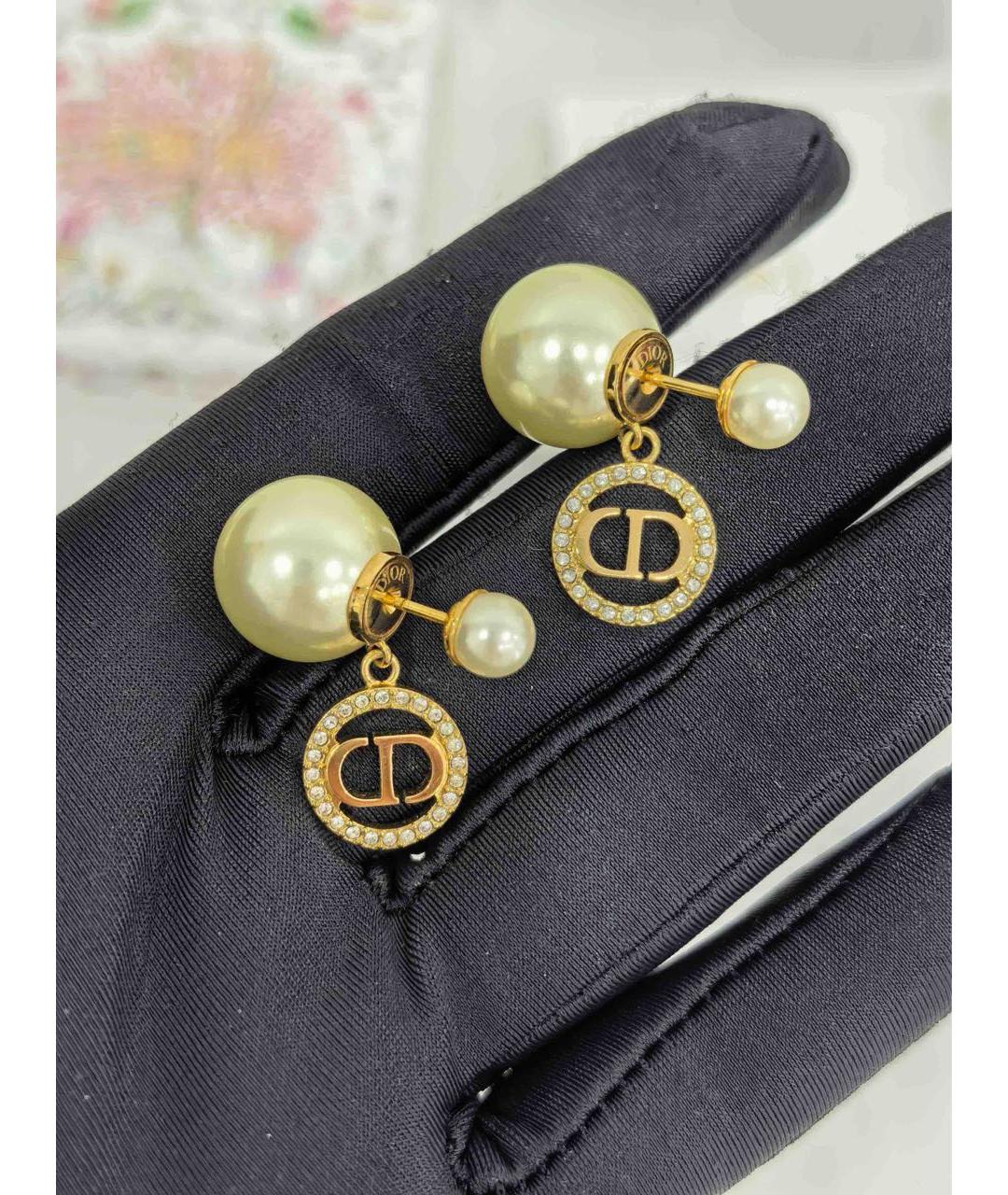CHRISTIAN DIOR Золотые серьги, фото 8