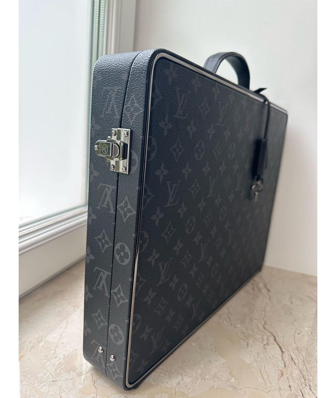 LOUIS VUITTON Антрацитовый портфель, фото 2