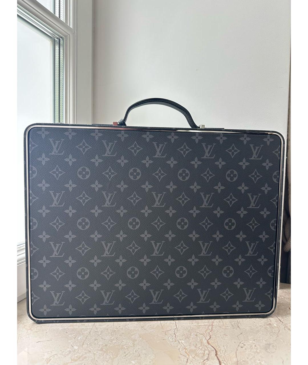 LOUIS VUITTON Антрацитовый портфель, фото 3