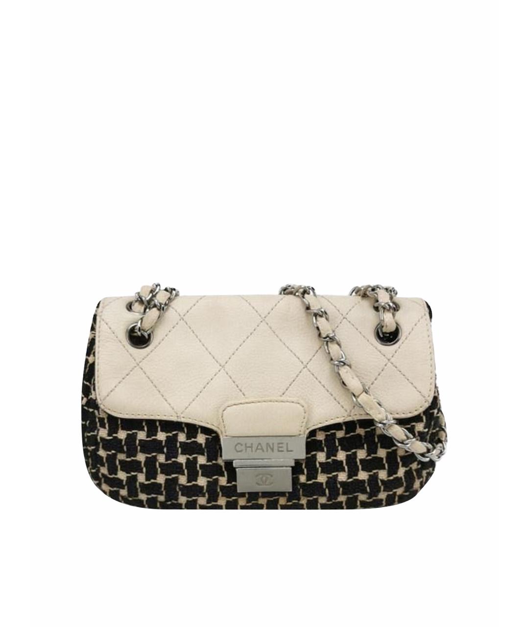 CHANEL Бежевая кожаная сумка через плечо, фото 1