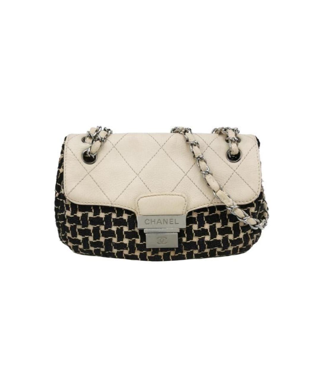 CHANEL Бежевая кожаная сумка через плечо, фото 8