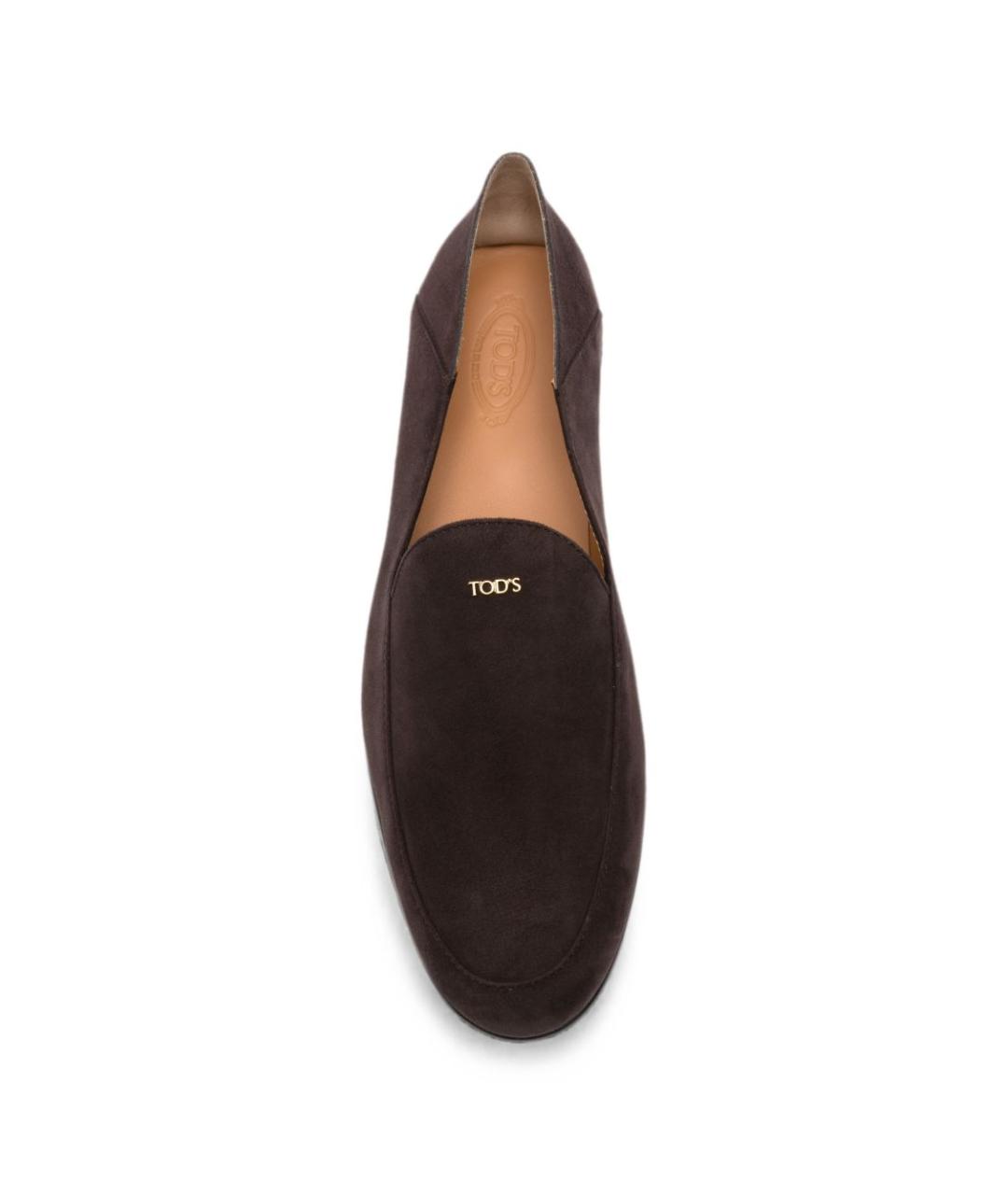 TOD'S Коричневые замшевые лоферы, фото 2