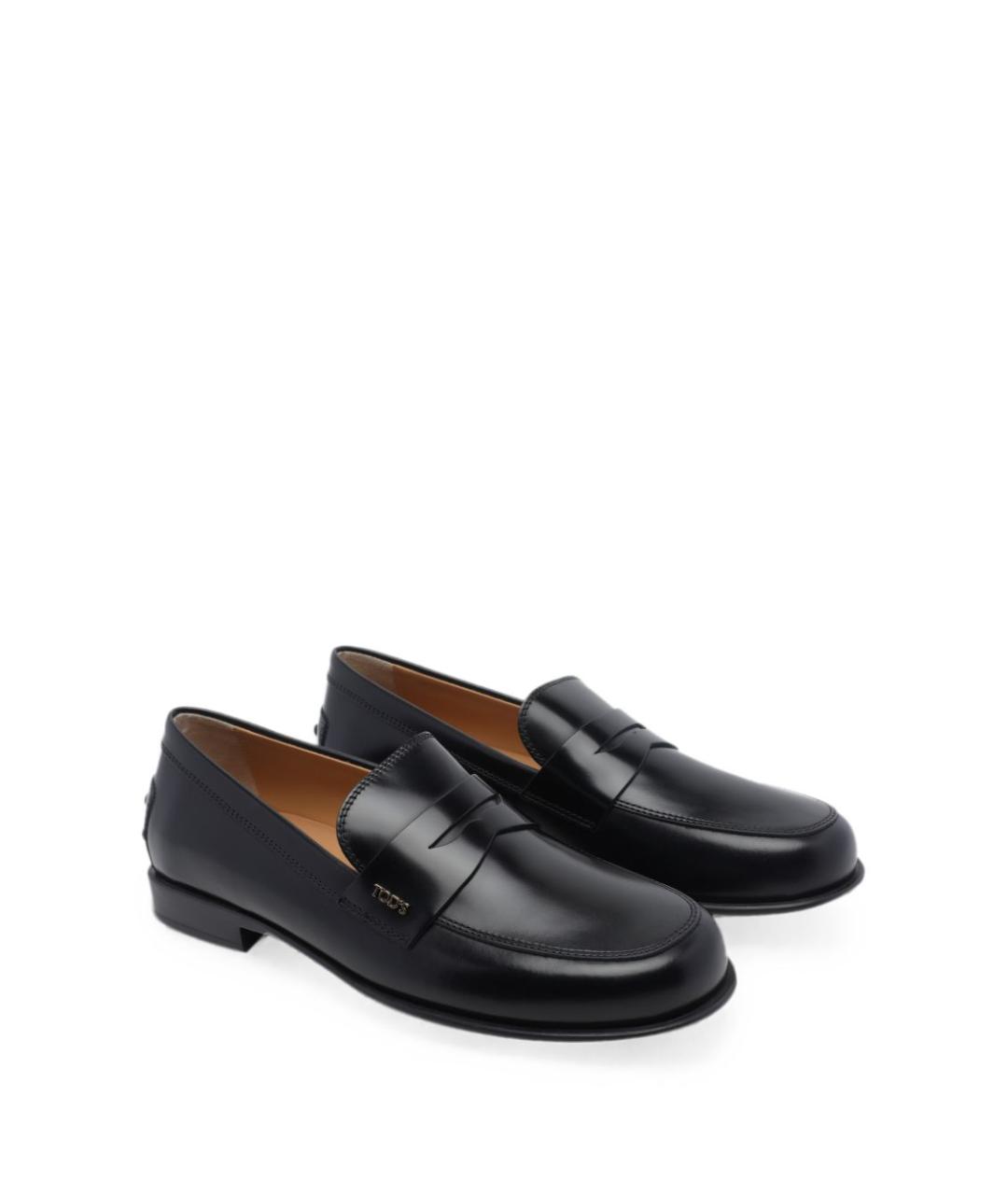 TOD'S Черные кожаные лоферы, фото 4